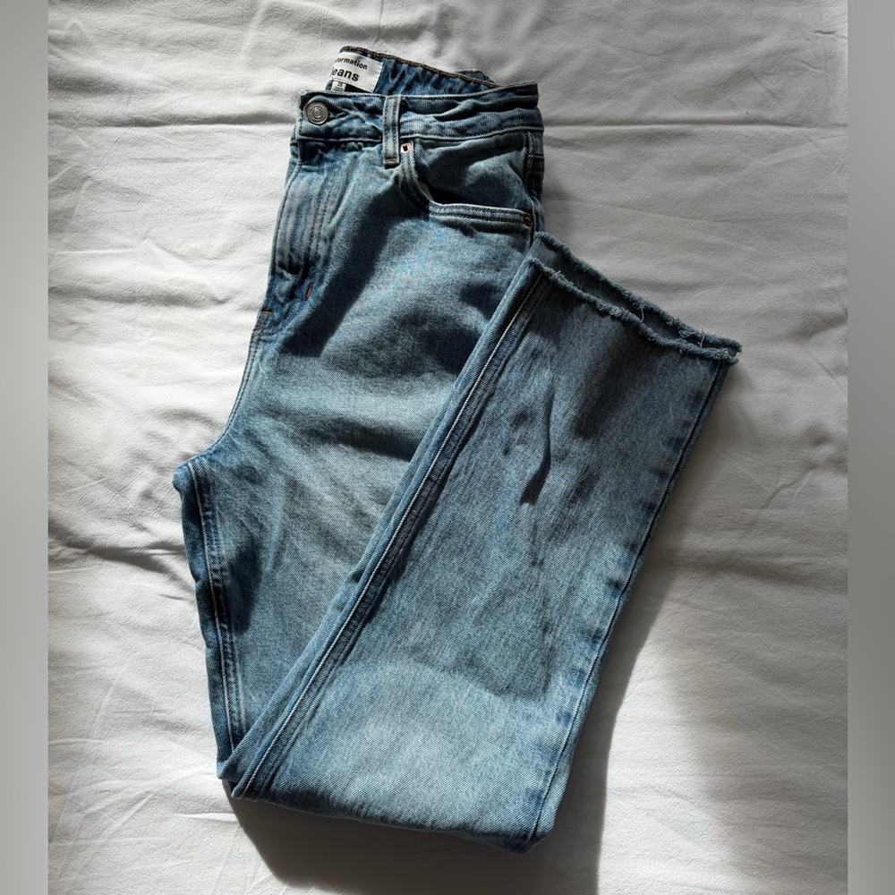 Reformation Blue Straight Leg Jeans